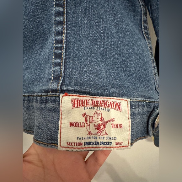 True Religión Blue Denim Jean Jacket Size Small - Picture 8 of 12